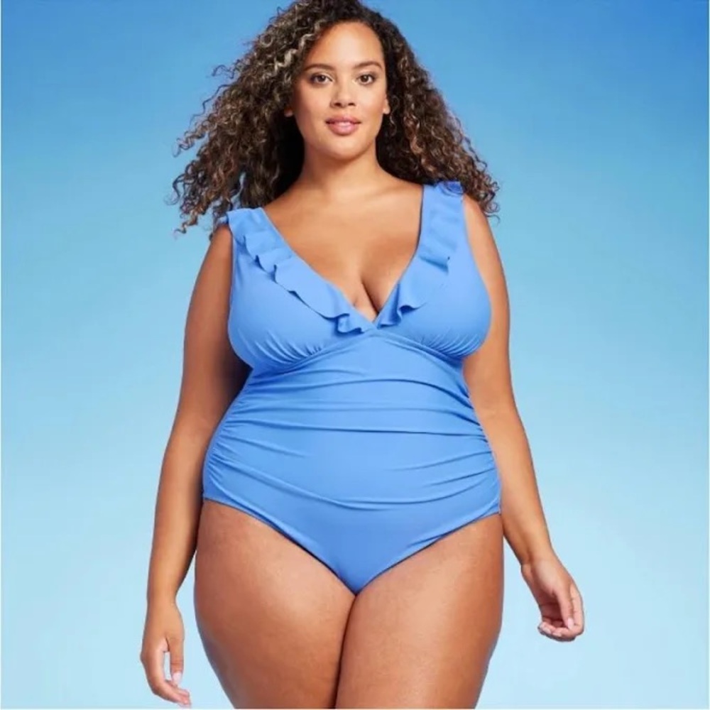Women's Ruffle Ruched Full Coverage One Piece Swimsuit - Kona Sol